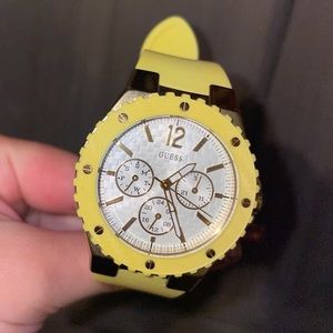 Yellow Guess Watch Used